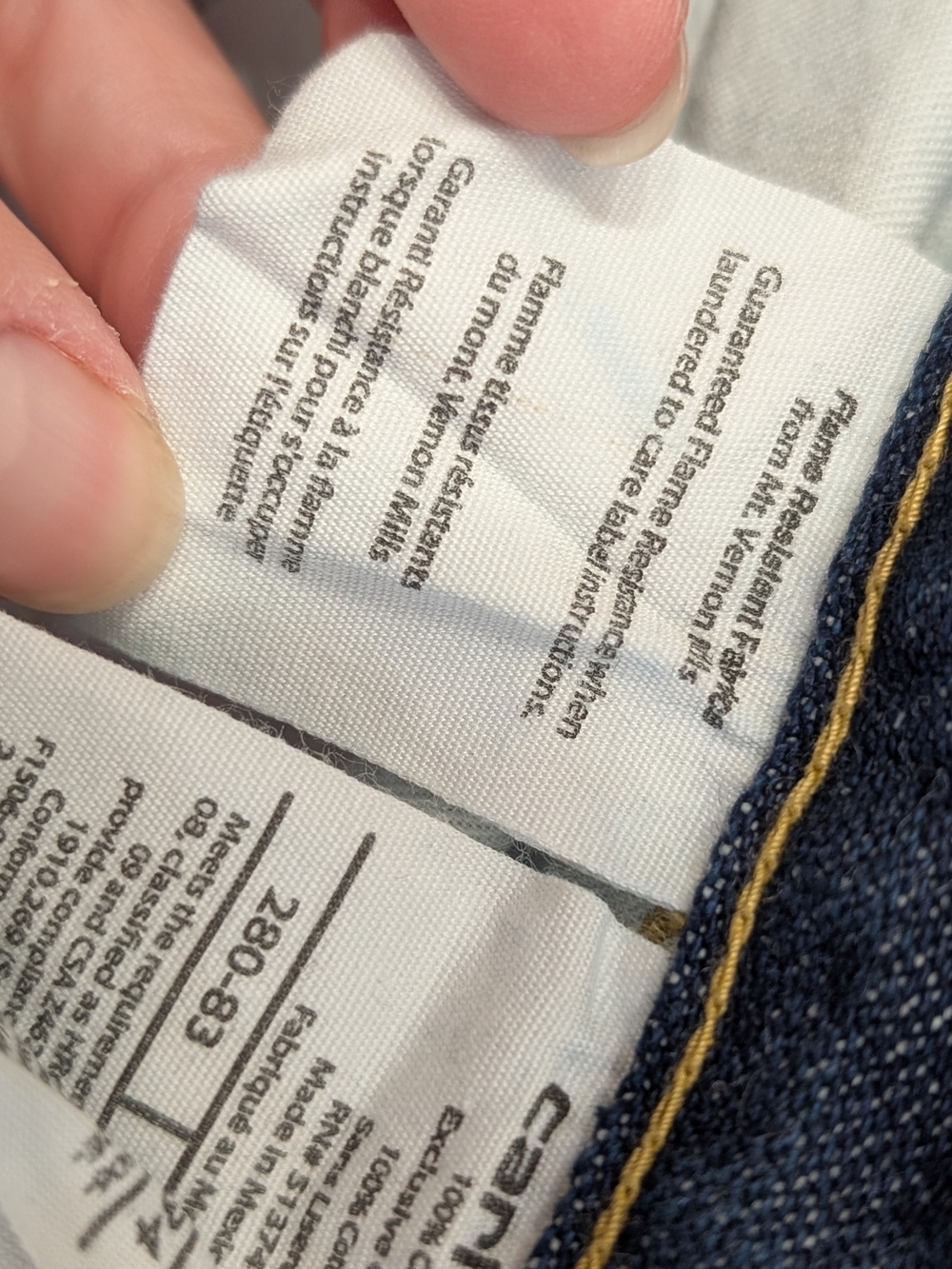 Carhartt FR Flame Resistant Jeans Men's 32x34 CAT 2 NFPA 2112 Dark Wash Workwear - Picture 10 of 16